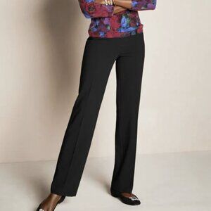 NEW Talbots the Sophia straight leg Mid rise black  Trouser Pants